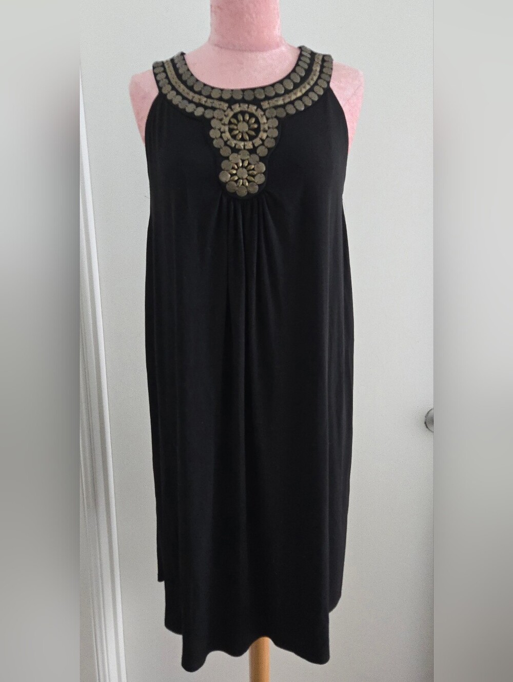 LBD Black Embellished Dress Sandra Darren Size 14W